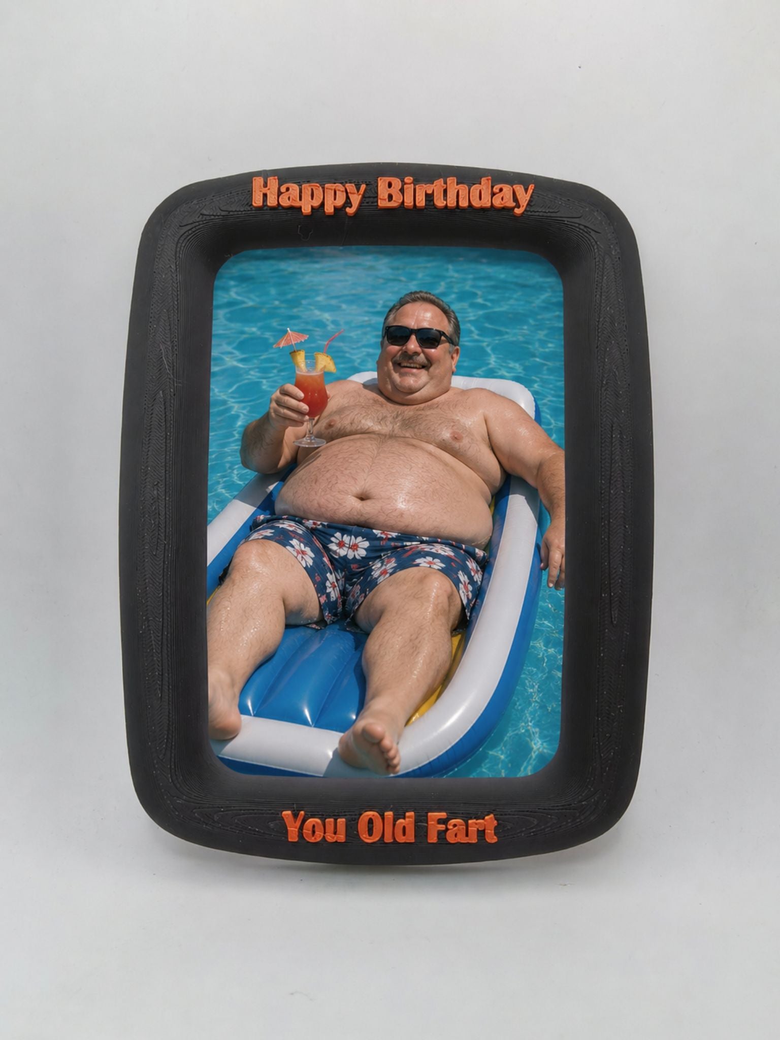 Curved Frame - Personalised Photo Frame with Custom Text in Curved Design
