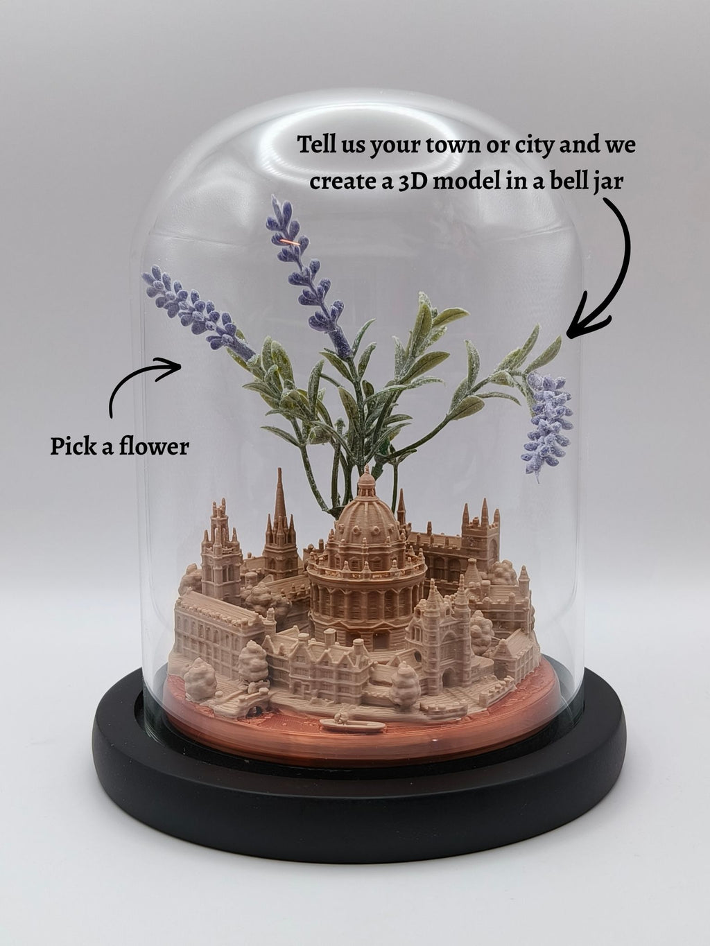 Glass World - 3D Miniature Diorama Model of a Town or City in a Bell Jar