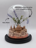Glass World - 3D Miniature Diorama Model of a Town or City in a Bell Jar