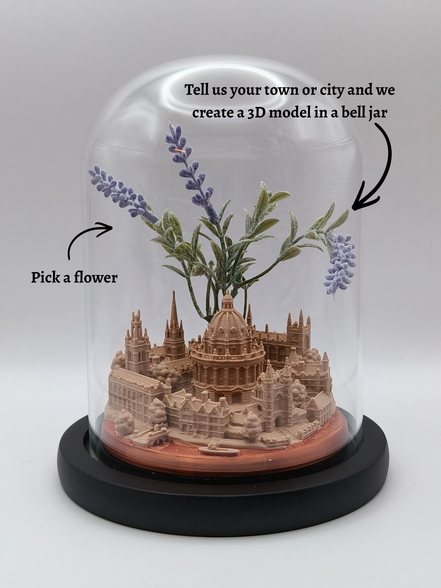 Glass World - 3D Miniature Diorama Model of a Town or City in a Bell Jar
