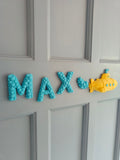 Submarine Door Sign - Children's Sign with 3D Personalised Name and Undersea Theme