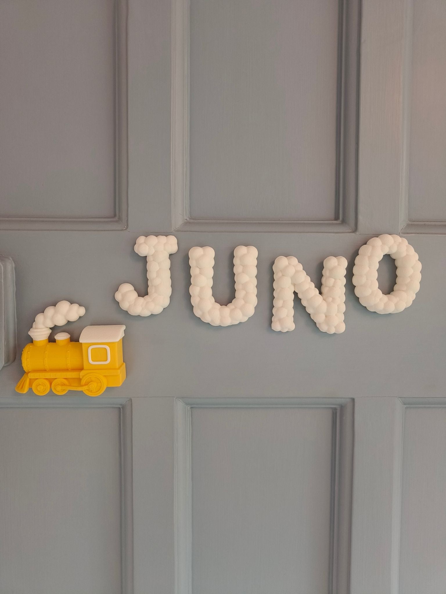 Steam Train Door Sign - Children's Sign with 3D Personalised Name