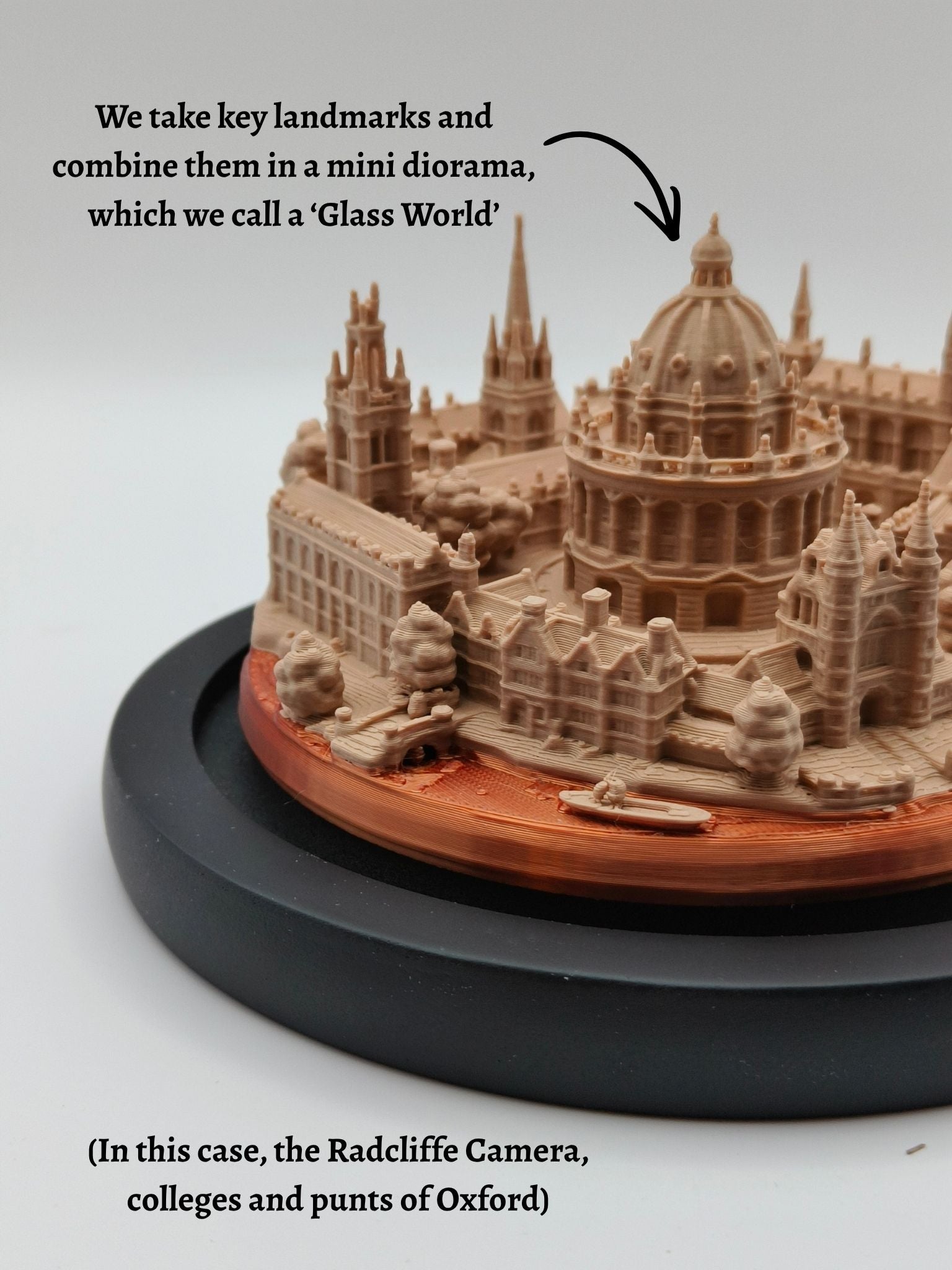 Glass World - 3D Miniature Diorama Model of a Town or City in a Bell Jar