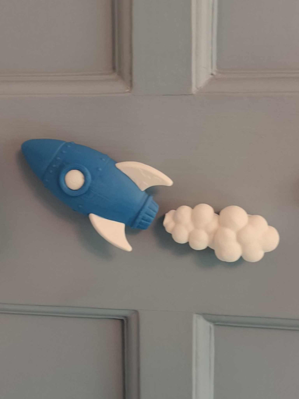 Rocket Door Sign - Children's Sign with 3D Personalised Name and Space Theme
