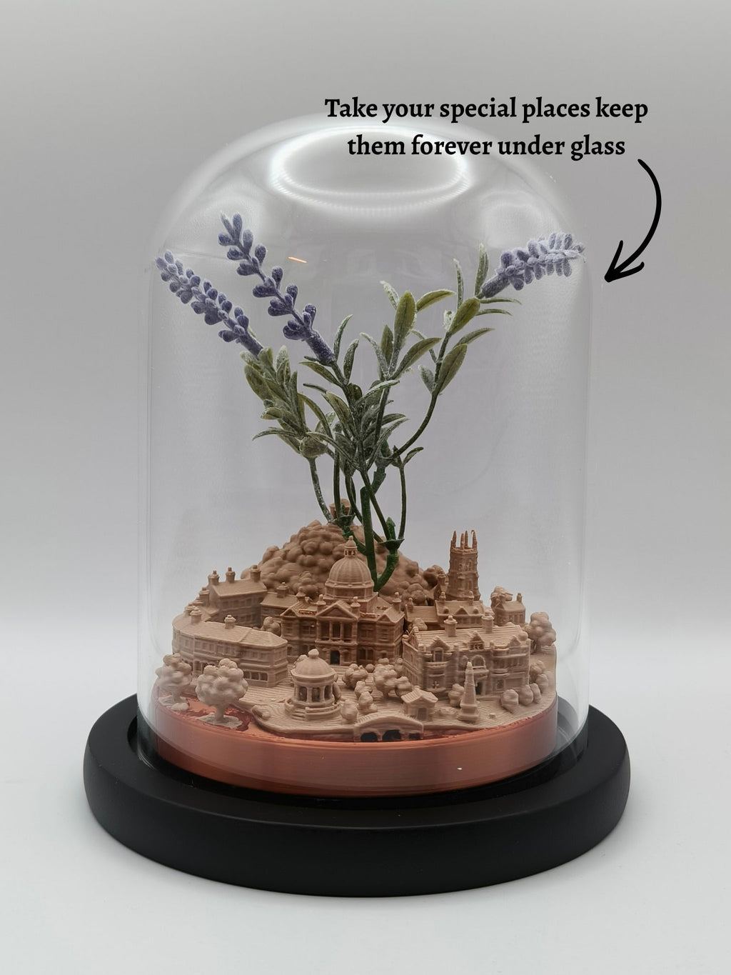 Glass World - 3D Miniature Diorama Model of a Town or City in a Bell Jar