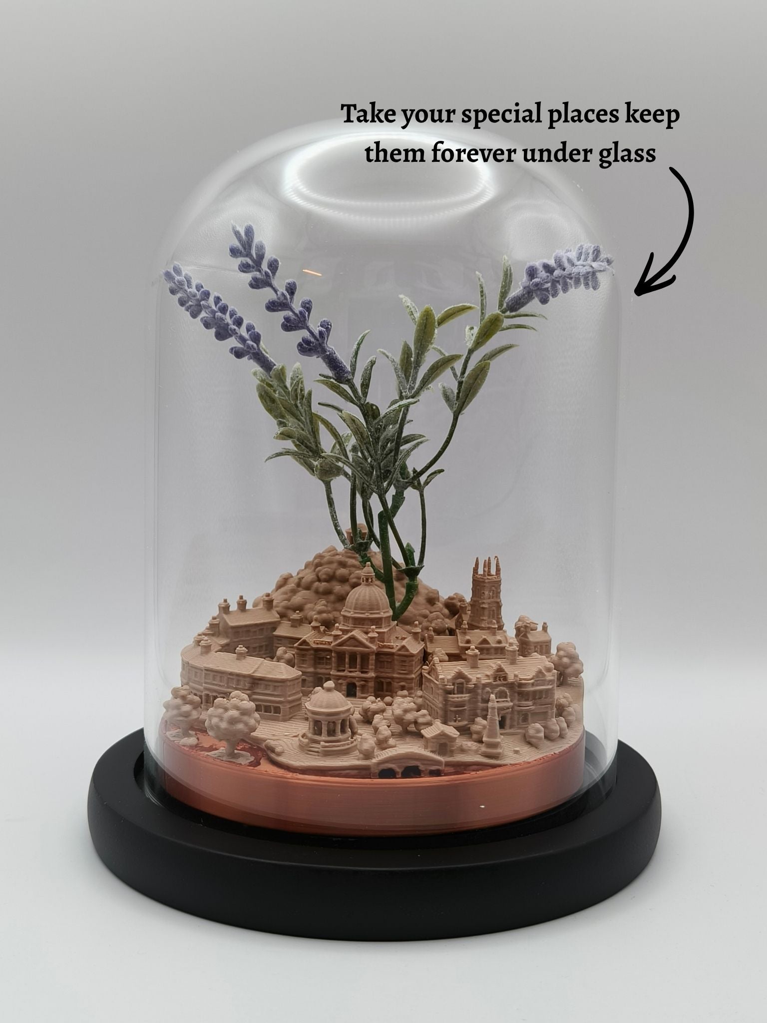 Glass World - 3D Miniature Diorama Model of a Town or City in a Bell Jar