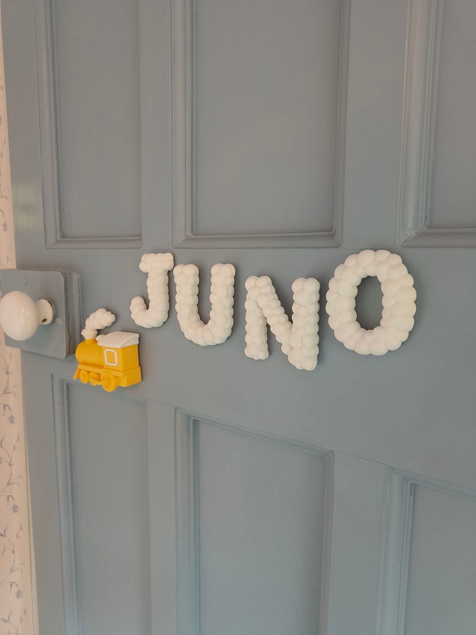 Steam Train Door Sign - Children's Sign with 3D Personalised Name