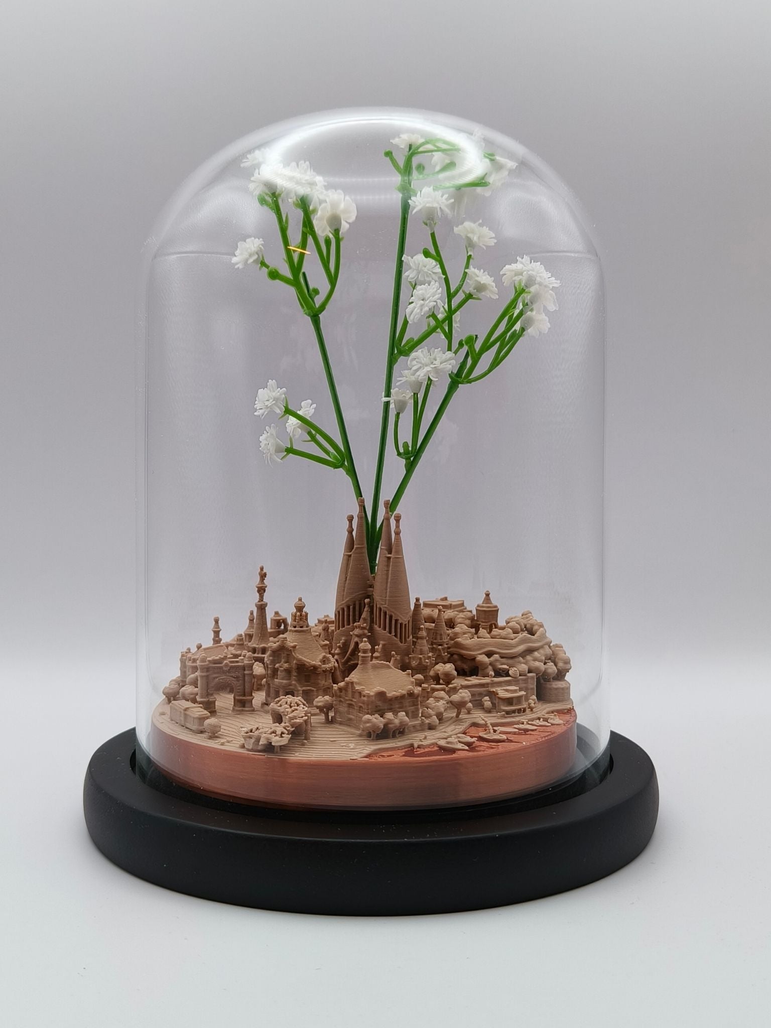 Glass World - 3D Miniature Diorama Model of a Town or City in a Bell Jar