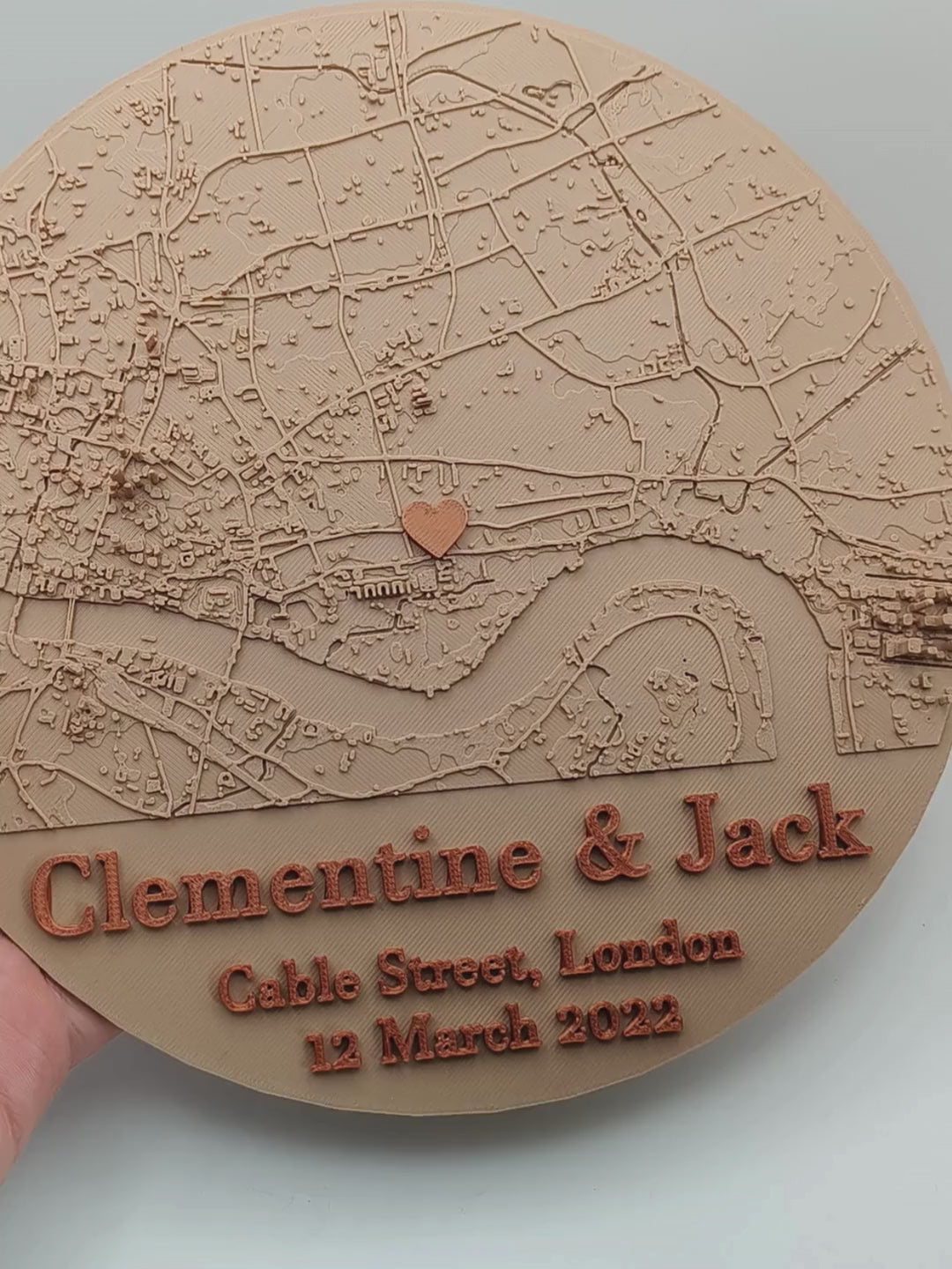 Love Map - Personalised Gift for Weddings, Engagements and Anniversaries