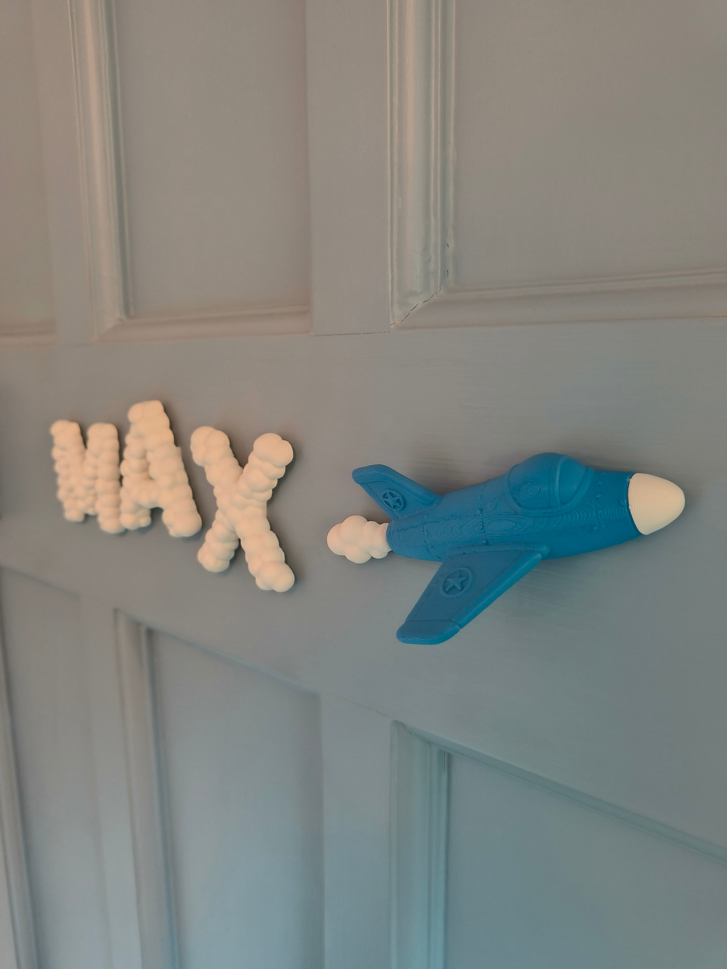 Jet Plane Door Sign - Children's Sign with 3D Personalised Name