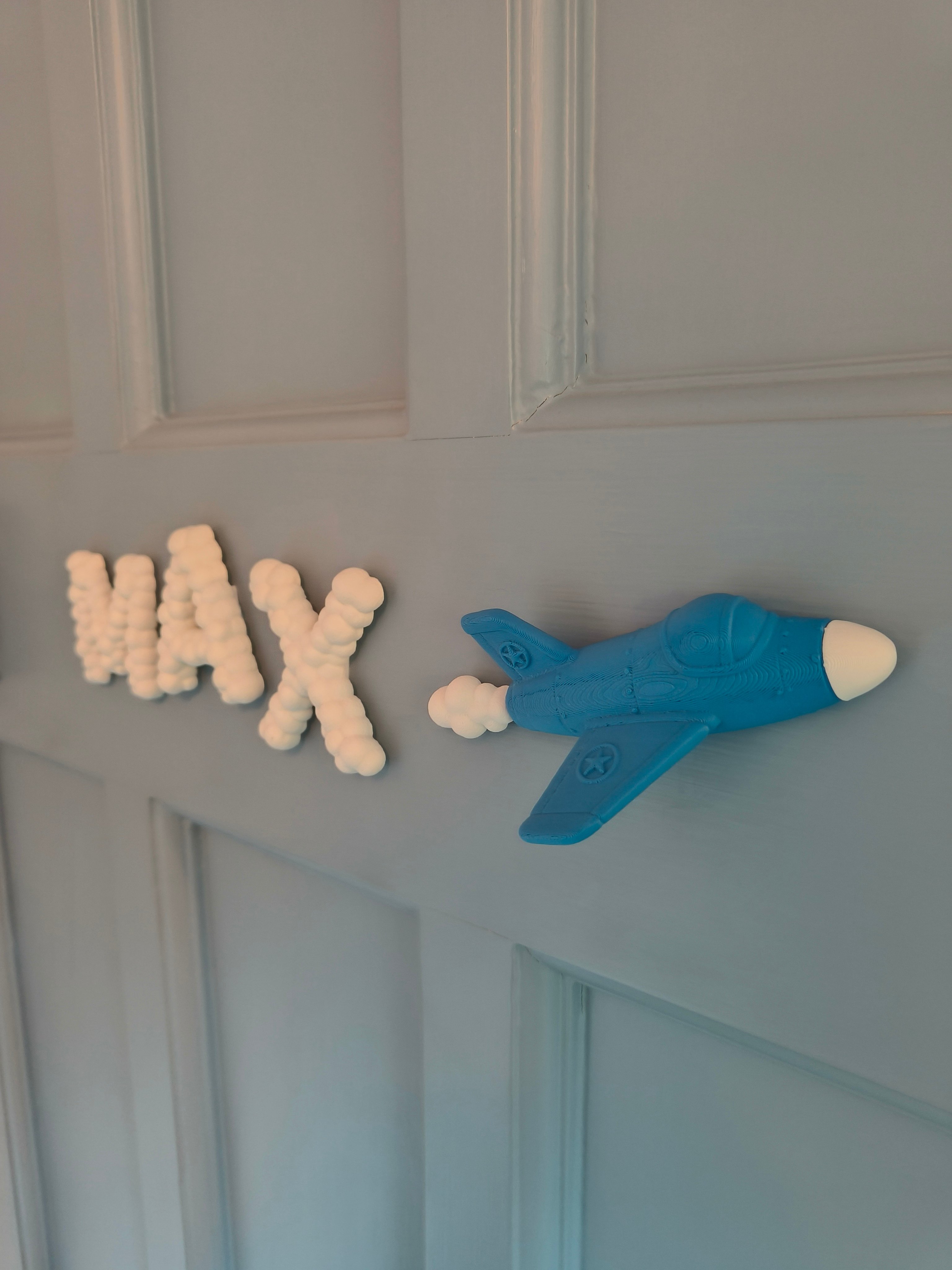 Jet Plane Door Sign - Children's Sign with 3D Personalised Name